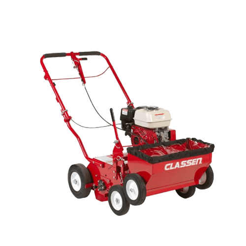 Lawn seeder and landscape equipment available for rent